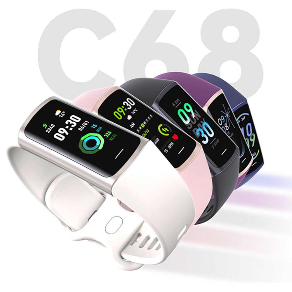 C68 heart rate health test 25 sports mode Fitness tracker AMOLED screen smart watch bracelet band C68